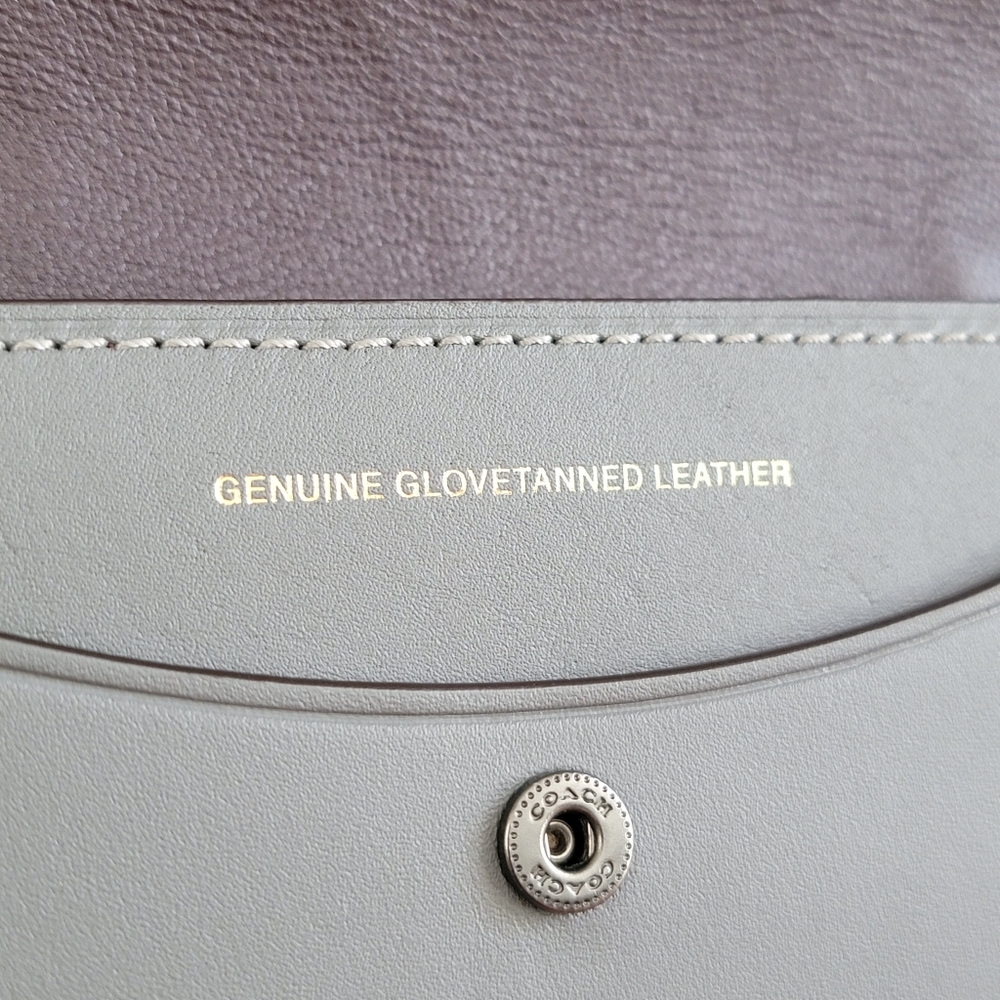 Coach 1941 23536 Tea Rose Clutch Gray Leather Wristlet - Picture 8 of 16